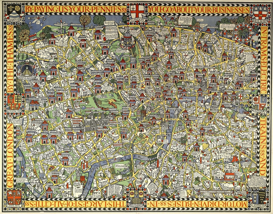 Max Gill Wonderground Map of London Town